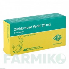 ЦИНКБРАУЗ (ZINKBRAUSE) 25 мг таблетки 40 шт - Цинка сульфат VERLA-PHARM