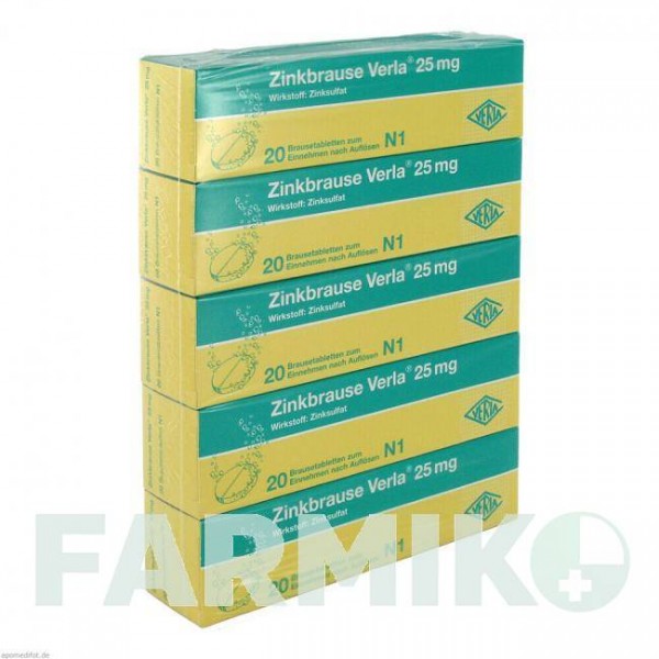 ЦИНКБРАУЗ (ZINKBRAUSE) 25 мг таблетки 100 шт - Цинка сульфат VERLA-PHARM
