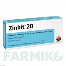 ЦИНКІТ (ZINKIT) 20 таблетки 20 шт - Цинку сульфат WORWAG PHARMA