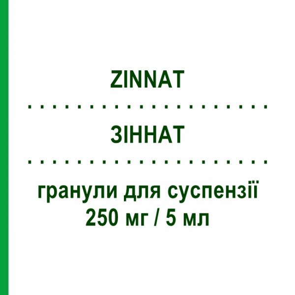 ЗИННАТ (ZINNAT) 250 мг/5 мл гранулы для суспензии 50 мл - Цефуроксим SANDOZ