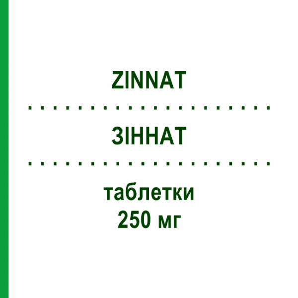 ЗИННАТ (ZINNAT) 250 мг таблетки 12 шт - Цефуроксим SANDOZ