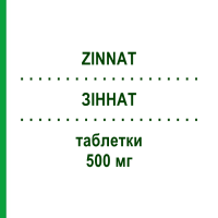 ЗІННАТ (ZINNAT) 500 мг таблетки 6 шт - Цефуроксим SANDOZ