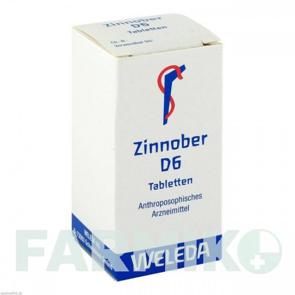 ЦИННОБЕР (ZINNOBER) D 6 таблетки 80 шт - Гомеопатия WELEDA