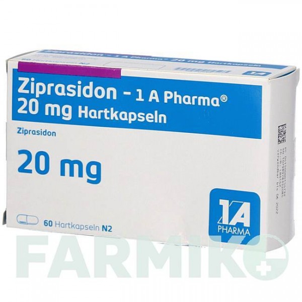 ЗИПРАЗИДОН (ZIPRASIDON) 20 мг капсули 60 шт - Зипразидон 1 A PHARMA