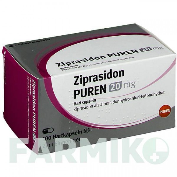 ЗИПРАЗИДОН (ZIPRASIDON) 20 мг капсулы 100 шт - Зипразидон PUREN PHARMA