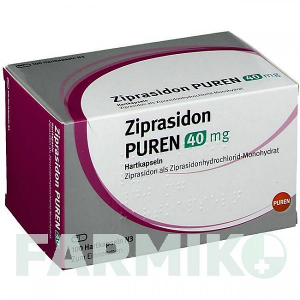 ЗИПРАЗИДОН (ZIPRASIDON) 40 мг капсулы 100 шт - Зипразидон PUREN PHARMA