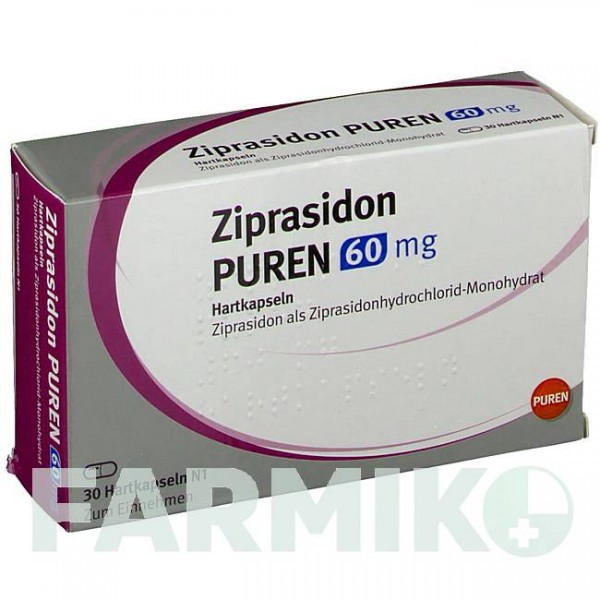 ЗИПРАЗИДОН (ZIPRASIDON) 60 мг капсулы 30 шт - Зипразидон PUREN PHARMA