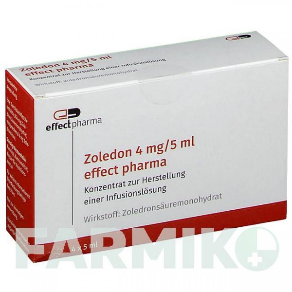 ЗОЛЕДОН (ZOLEDON) 4 мг/5 мл концентрат 4 шт - Золедронова кислота EFFECT PHARMA