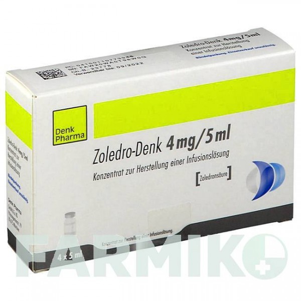 ЗОЛЕДРО (ZOLEDRO) 4 мг/5 мл концентрат 4x5 мл - Золедроновая кислота DENK PHARMA