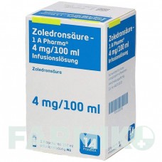 ЗОЛЕДРОНСАУР (ZOLEDRONSAURE) 4 мг/100 мл раствор 1 шт - Золедроновая кислота 1 A PHARMA