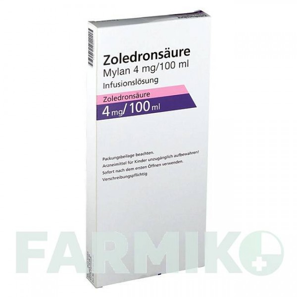 ЗОЛЕДРОНСАУР (ZOLEDRONSAURE) 4 мг/100 мл раствор 1 шт - Золедроновая кислота VIATRIS