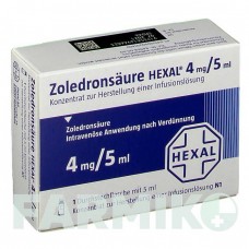 ЗОЛЕДРОНСАУР (ZOLEDRONSAURE) 4 мг/5 мл концентрат 1 шт - Золедроновая кислота HEXAL