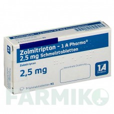 ЗОЛМІТРИПТАН (ZOLMITRIPTAN) 2,5 мг таблетки 2 шт - Золмітриптан 1 A PHARMA