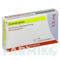 ЗОЛМИТРИПТАН (ZOLMITRIPTAN) 2,5 мг таблетки 12 шт - Золмитриптан GLENMARK