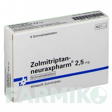 ЗОЛМИТРИПТАН (ZOLMITRIPTAN) 2,5 мг таблетки 6 шт - Золмитриптан NEURAXPHARM