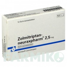 ЗОЛМИТРИПТАН (ZOLMITRIPTAN) 2,5 мг таблетки 12 шт - Золмитриптан NEURAXPHARM