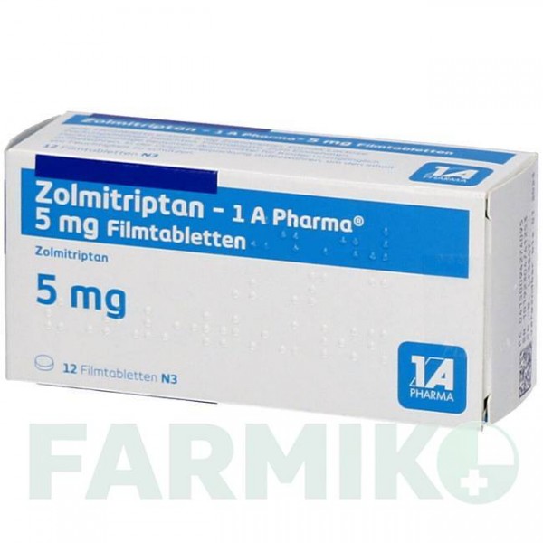 ЗОЛМИТРИПТАН (ZOLMITRIPTAN) 5 мг таблетки 12 шт - Золмитриптан 1 A PHARMA