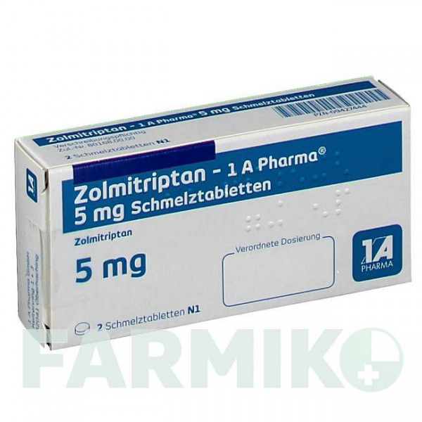 ЗОЛМИТРИПТАН (ZOLMITRIPTAN) 5 мг таблетки 2 шт - Золмитриптан 1 A PHARMA
