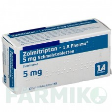 ЗОЛМИТРИПТАН (ZOLMITRIPTAN) 5 мг таблетки 12 шт - Золмитриптан 1 A PHARMA