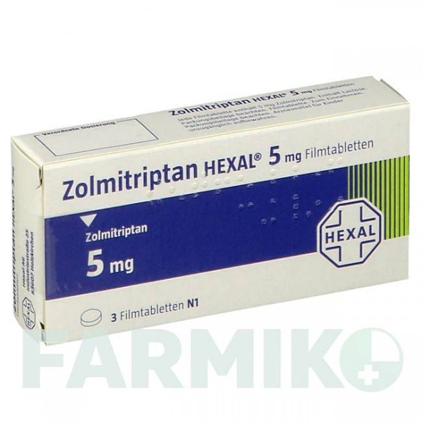 ЗОЛМІТРИПТАН (ZOLMITRIPTAN) 5 мг таблетки 3 шт - Золмітриптан HEXAL