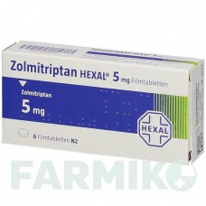 ЗОЛМІТРИПТАН (ZOLMITRIPTAN) 5 мг таблетки 6 шт - Золмітриптан HEXAL
