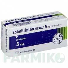 ЗОЛМІТРИПТАН (ZOLMITRIPTAN) 5 мг таблетки 12 шт - Золмітриптан HEXAL