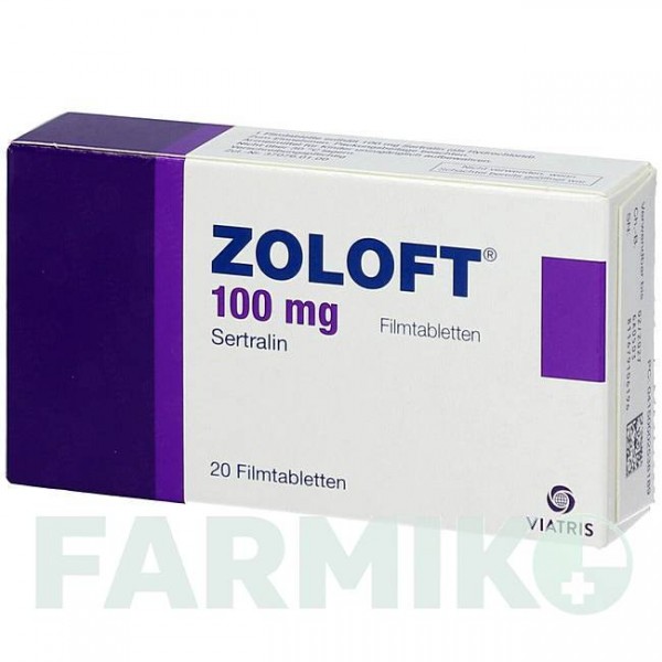 ЗОЛОФТ (ZOLOFT) 100 мг таблетки 20 шт - Сертралін VIATRIS