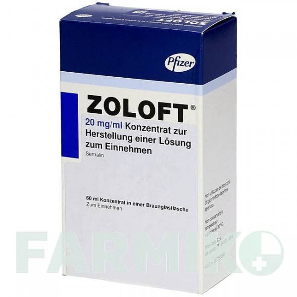 ЗОЛОФТ (ZOLOFT) 20 мг/мл розчин 60 мл - Сертралін KOHLPHARMA