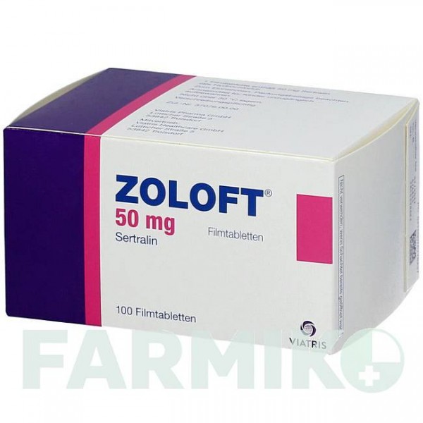 ЗОЛОФТ (ZOLOFT) 50 мг таблетки 100 шт - Сертралін VIATRIS