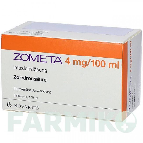 ЗОМЕТА (ZOMETA) 4 мг/100 мл раствор 1 шт - Золедроновая кислота EMRA-MED