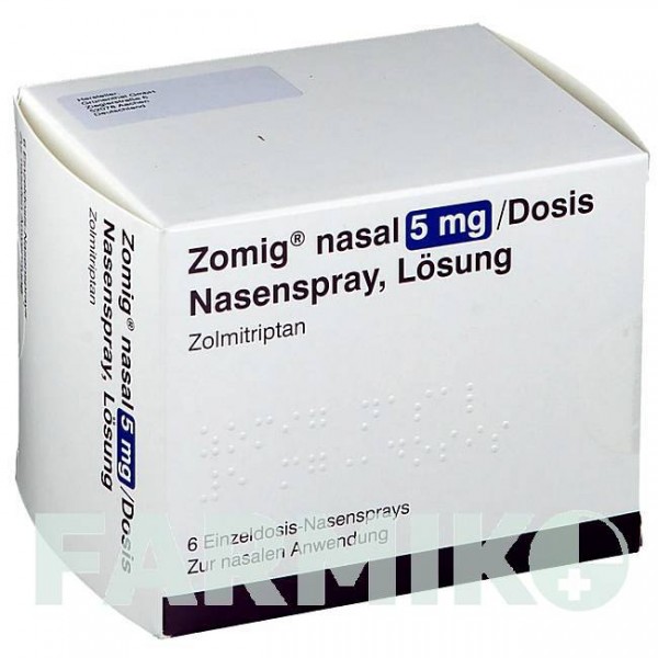 ЗОМІГ (ZOMIG) 5 мг/доза спрей 2 шт - Золмітриптан AXICORP PHARMA