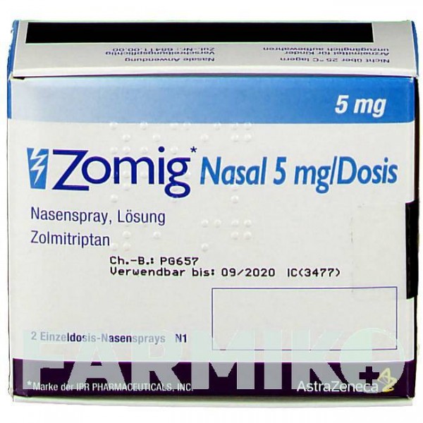 ЗОМІГ (ZOMIG) 5 мг/доза піпетки 2 шт - Золмітриптан EMRA-MED