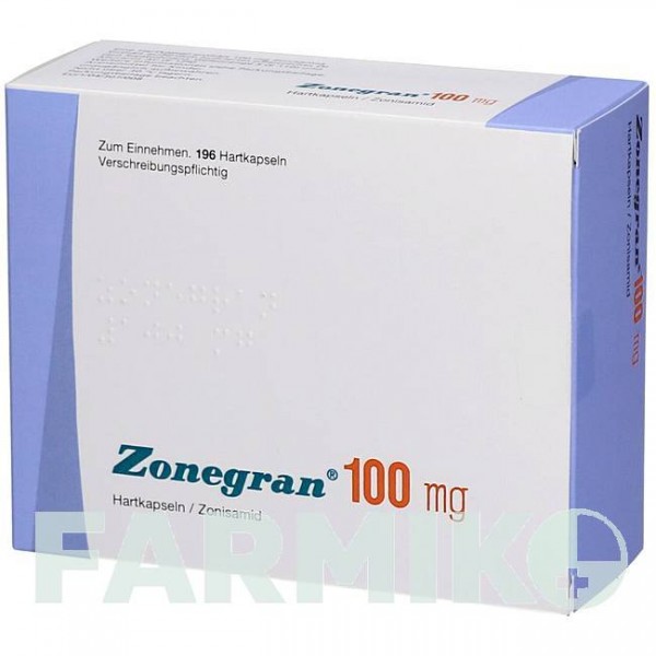 ЗОНЕГРАН (ZONEGRAN) 100 мг капсулы 196 шт - Зонисамид 1 0 1 CAREFARM