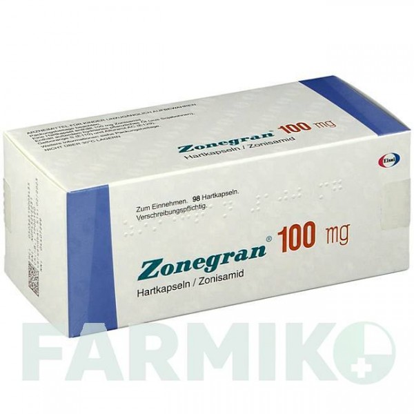 ЗОНЕГРАН (ZONEGRAN) 100 мг капсули 98 шт - Зонісамід AMDIPHARM