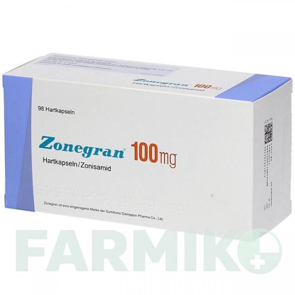 ЗОНЕГРАН (ZONEGRAN) 100 мг капсулы 98 шт - Зонисамид AXICORP PHARMA