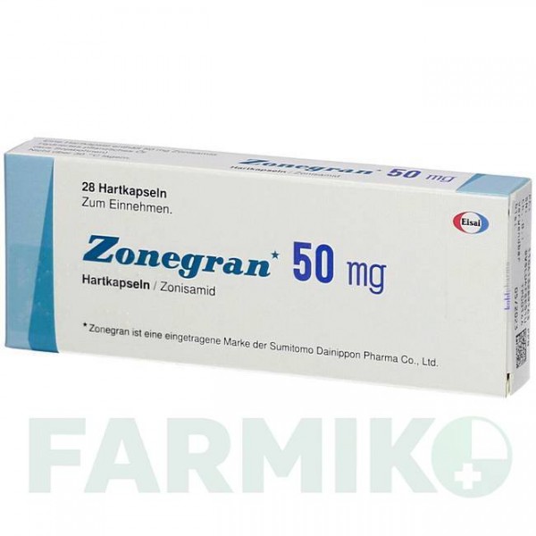 ЗОНЕГРАН (ZONEGRAN) 50 мг капсулы 28 шт - Зонисамид KOHLPHARMA
