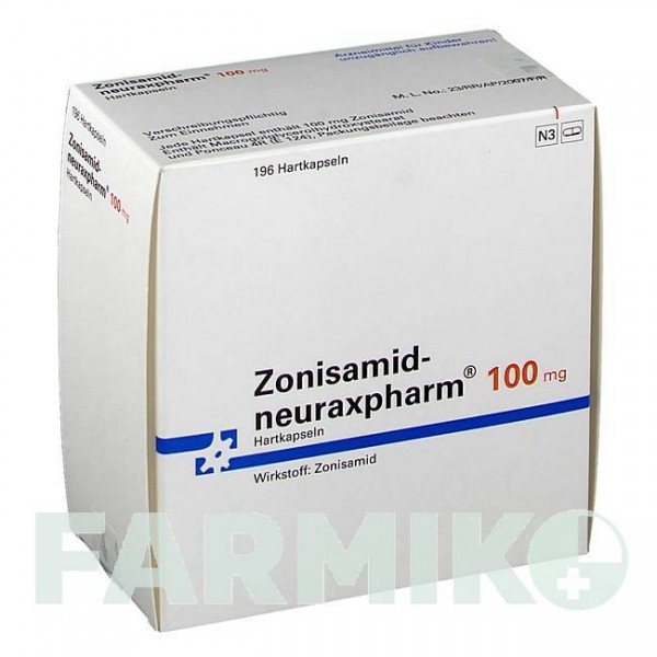 ЗОНИСАМИД (ZONISAMID) 100 мг капсулы 196 шт - Зонисамид NEURAXPHARM