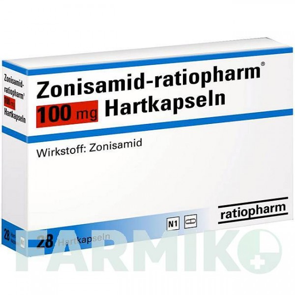 ЗОНІСАМІД (ZONISAMID) 100 мг капсули 28 шт - Зонісамід RATIOPHARM