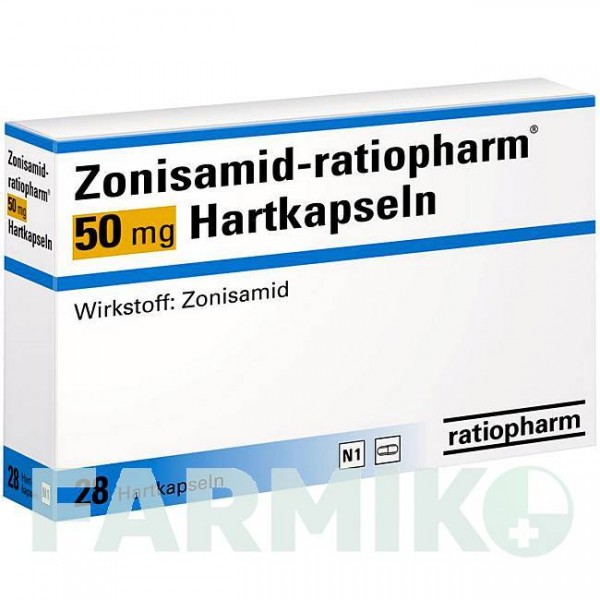 ЗОНІСАМІД (ZONISAMID) 50 мг капсули 28 шт - Зонісамід RATIOPHARM