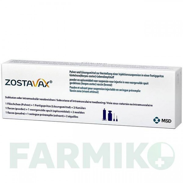 ЗОСТАВАКС (ZOSTAVAX) шприци 0,65 мл - Вирус Зостер живой аттенуированный MSD