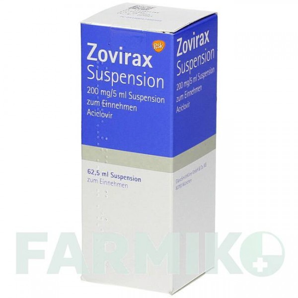 ЗОВИРАКС (ZOVIRAX) суспезия 62,5 мл - Ацикловир GLAXOSMITHKLINE
