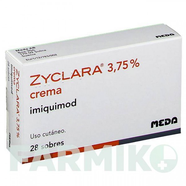 ЗИКЛАРА (ZYCLARA) 3,75% крем 28 шт - Имиквимод ACA MULLER-ADAG PHARMA