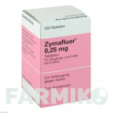 ЗИМАФЛУОР (ZYMAFLUOR) 0,25 мг таблетки 250 шт - Фторид натрію MEDA PHARMA