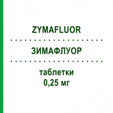 ЗИМАФЛУОР (ZYMAFLUOR) 0,25 мг таблетки 200 шт - Фторид натрия ROTTAPHARM