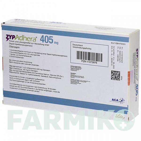 ЗІПАДЕРА (ZYPADHERA) 405 мг порошок 1 набор - Оланзапін ACA MULLER-ADAG PHARMA
