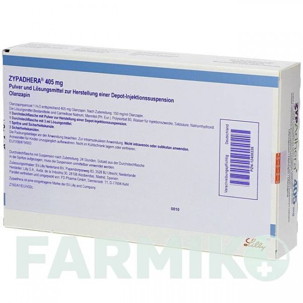 ЗИПАДЕРА (ZYPADHERA) 405 мг порошок 1 шт - Оланзапин FD PHARMA