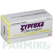 ЗІПРЕКСА (ZYPREXA) 2,5 мг таблетки 70 шт - Оланзапін LILLY