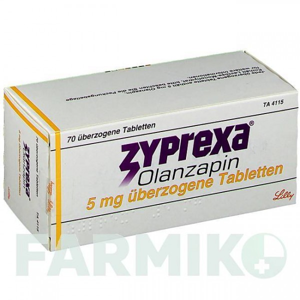 ЗИПРЕКСА (ZYPREXA) 5 мг таблетки 70 шт - Оланзапин LILLY