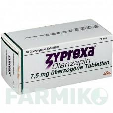 ЗИПРЕКСА (ZYPREXA) 7,5 мг таблетки 70 шт - Оланзапин LILLY