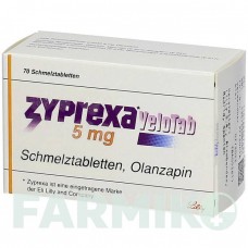 ЗИПРЕКСА ВЕЛОТАБ (ZYPREXA VELOTAB) 5 мг таблетки 70 шт - Оланзапин KOHLPHARMA